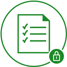 Billing preference icon with lock symbol